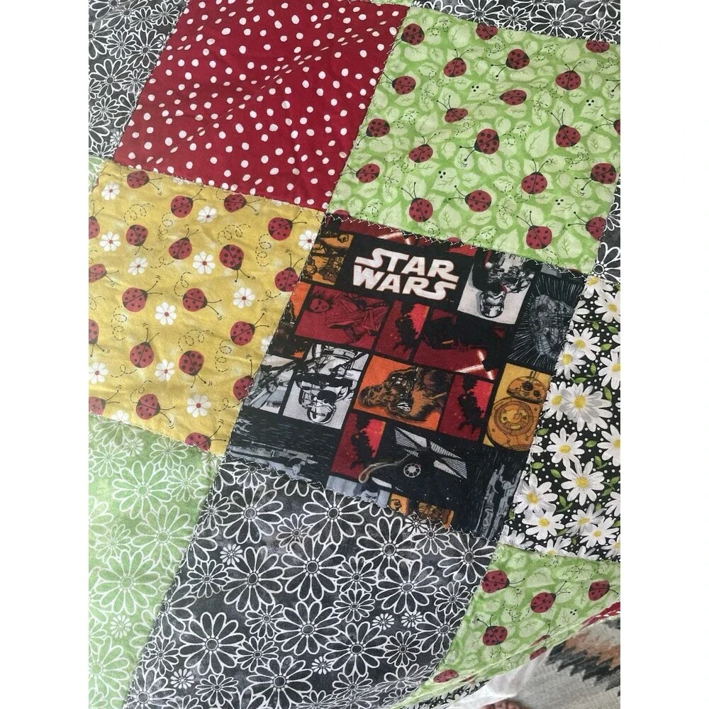 Handmade Quilt Star Wars Marvel Kids Baby Blanket Harry Potter Bedtime Nursery